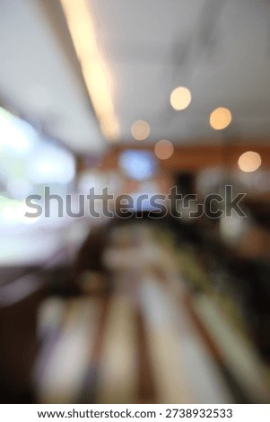 Abstract blur restaurant background,Blurred inside of coffee shop and restaurant 