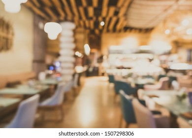Abstract blur restaurant and coffee shop cafe interior for background - Shutterstock ID 1507298306