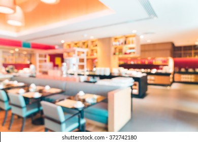 Abstract Blur Restaurant Interior Background - Filter Effect Processing