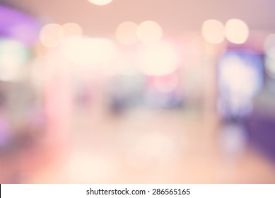 Abstract blur shopping mall background - vintage filter