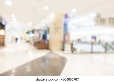 Abstract Blur Shopping Mall And Department Store Interior For Background