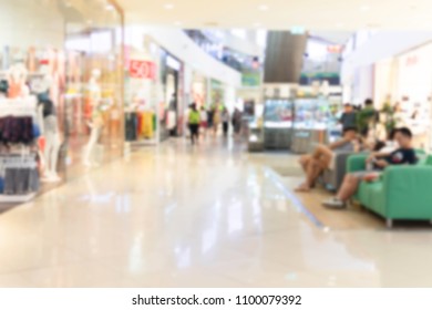 Abstract blur shopping mall luxury and derpartment store for background