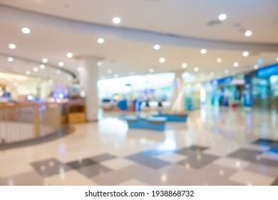 Abstract blur shopping mall retails in department store for background