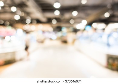 Abstract Blur Shopping Mall Store Interior For Background