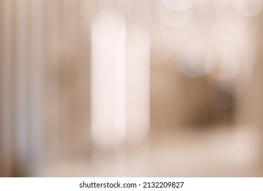 Abstract Blur Soft Focus Soft Blinking Light Beige Horizontal Copy Space Background. 