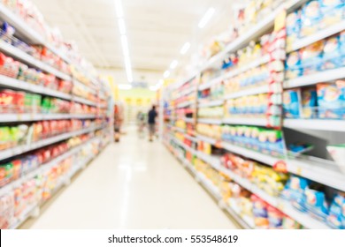 Abstract blur supermarket and retail store in shopping mall interior for background - Shutterstock ID 553548619