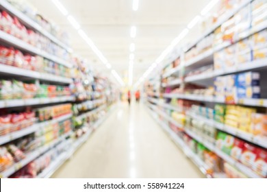 Abstract blur supermarket and retail store in shopping mall interior for background - Shutterstock ID 558941224