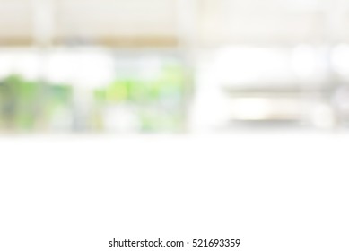 Abstract Blur White Background From  Kitchen Window