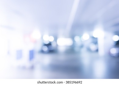 Abstract blurred background of car in parking lot - Shutterstock ID 385196692