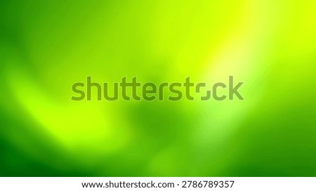 Abstract blurred background featuring smooth gradients of vibrant lime green and deep forest green colors in a soft out of focus photographic composition