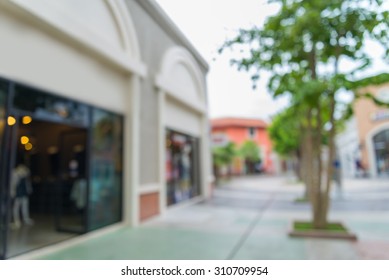 Abstract Blurred Background Outdoor Shopping Mall