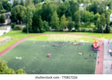 abstract and blurred background of a sports field