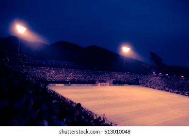 abstract blurred background of stadium, process color.