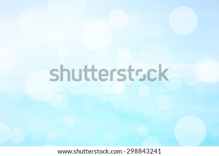 Abstract blurred bokeh background of sky