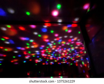 Abstract Blurred Colorful Light Karaoke Room