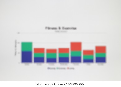 Abstract blurred Column and Bar Charts, Financial or business diagram, background for business backdrop concept. 