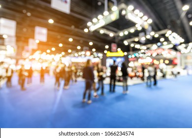 Abstract blurred defocused trade event exhibition background, business convention show concept. - Shutterstock ID 1066234574