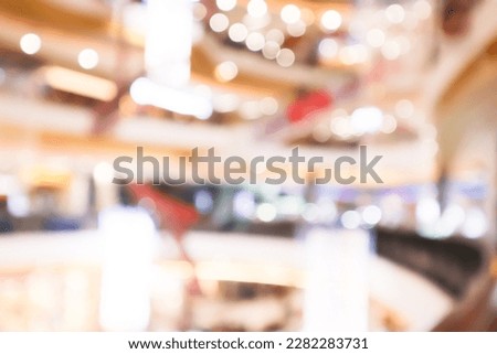 Abstract blurred of department store or shopping center mall,christmas season.