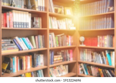 Abstract blurred empty college library interior space. use for background or backdrop in book shop business or education resources concepts.Blurry classroom with bookshelves by defocused effect.  - Shutterstock ID 1913224696