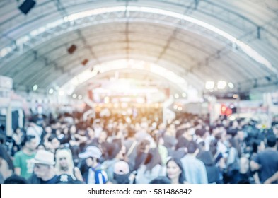 Abstract Blurred Event With People For Background