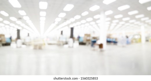 Abstract blurred of factory and warehouse. blurred image background.