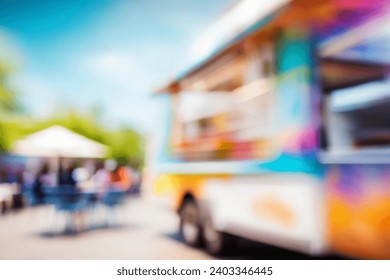 Abstract blurred food truck. blurry working space with defocused effect - Powered by Shutterstock