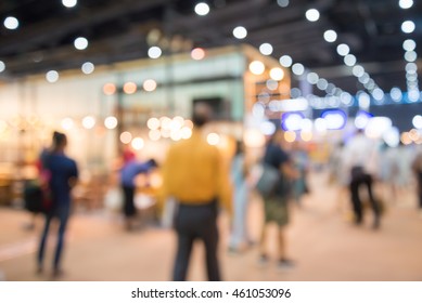 Abstract Blurred Furniture Home Decor Shopping Expo Background