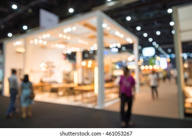 Abstract Blurred Furniture Home Decor Shopping Expo Background