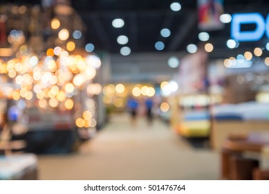 Abstract Blurred Furniture Home Decor Expo Background