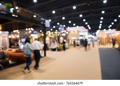 Abstract Blurred Furniture Home Decor Expo Background