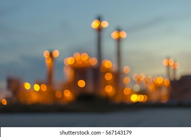 Abstract blurred image of industrial power plant at twilight. - Powered by Shutterstock