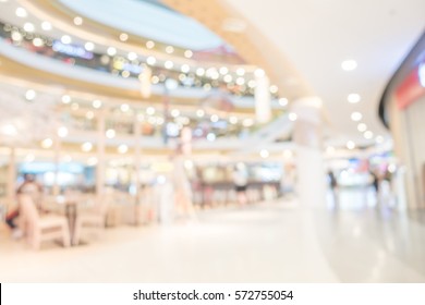Abstract blurred image of interior shopping mall  with bokeh background
