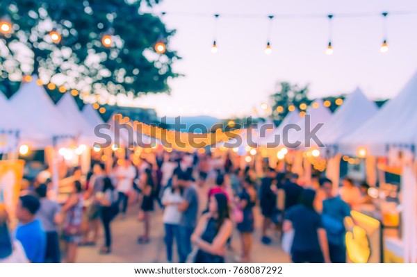 Abstract Blurred Image Night Festival On Stock Photo (Edit Now) 768087292