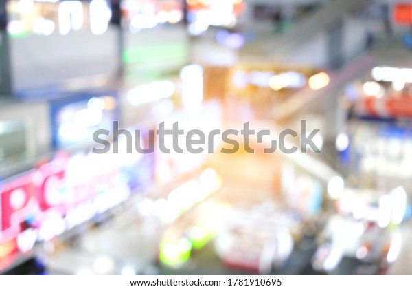 Abstract Blurred\
images of holiday shopping\
malls