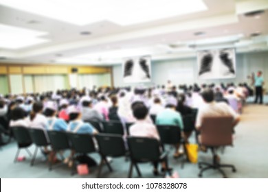 Abstract Blurred Medical Student,nurse, Forum Meeting Conference Training Learning Coaching Concept, Blurred Background
