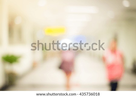 abstract blurred people in airport