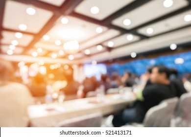 abstract blurred people in seminar or event for background