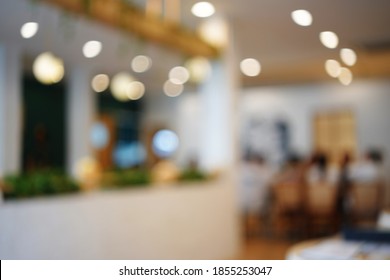 Abstract blurred photo of Interior design of lamp. A LED light bulb is illuminating and hanging under a house roof. Lighting lamp under the ceiling in blur background.    