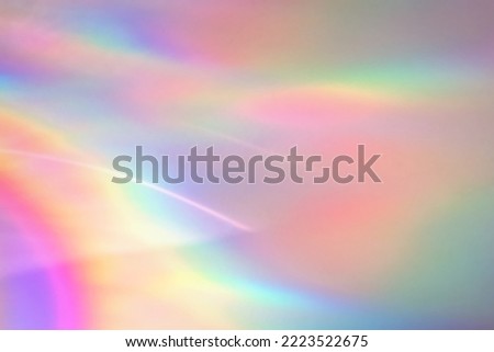 Abstract blurred rainbow background, prism effect, holographic light