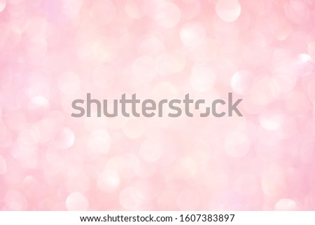 abstract blurred soft pink color background with bokeh glitter for happy valentine's day festival design concept