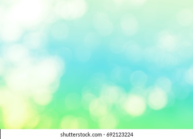 Abstract Bokeh Background With Blue And Green Tone