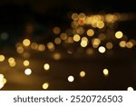 Abstract Bokeh Background with Warm Golden Lights for Festive and Celebratory Themes