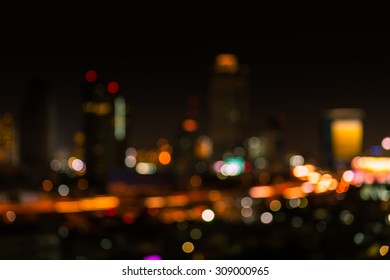 Abstract Bokeh In City Scape Background