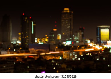 Abstract Bokeh In City Scape Background