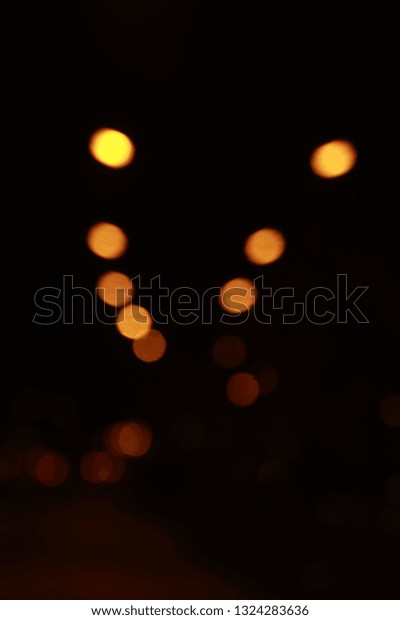 Abstract Bokeh of lighting\
on the road
