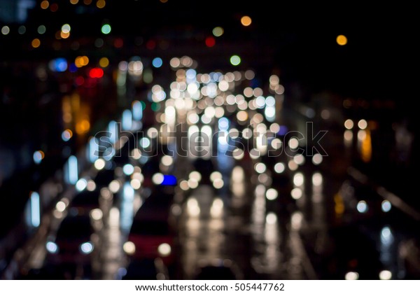 Abstract bokeh\
night garden in city\
background