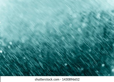 Abstract bokeh from rain fall in rains season with light.