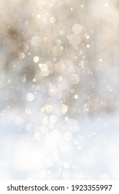 abstract bokeh snowflakes winter blurred background