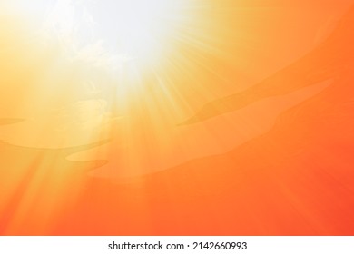 ABSTRACT BRIGHT SUN LIGHT RAYS BACKGROUND SHINING OVER THE SEA, SUMMER DESIGN