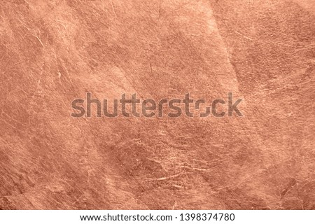 Abstract brushed copper surface metallic texture. Retro background